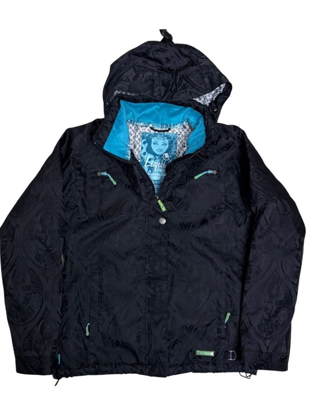 LIQUID Ski Jacket Snowboard Winter Black Waterproof Parka Coat Womens Medium